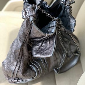 Valentino Garavani Silver Leather Luxury Bag